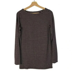 Gap Maternity Purple Stripe Modern Long Sleeve Boatneck Top M